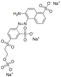 6-amino-5-[[2-sulpho-4-[[2-(sulphooxy)ethyl]sulphonyl]phenyl]azo]naphthalene-1-sulphonic acid, sodium salt Struktur