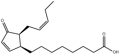 8-[(3S,4S)-4α-[(Z)-2-Pentenyl]-5-oxo-1-cyclopentene-3α-yl]octanoic acid Struktur