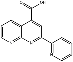 1,8-Naphthyridine-4-carboxylic acid, 2-(2-pyridinyl)- Structure