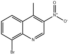 8-BroMo-4-Methyl-3-nitro-quinoline Struktur