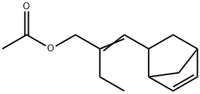 2-(bicyclo[2.2.1]hept-5-en-2-ylmethylene)butyl acetate Struktur