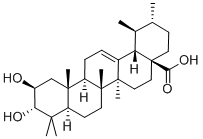 (2beta,3alpha)-2,3-Dihydroxy-urs-12-en-28-oic acid Struktur