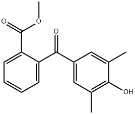 METHYL 2-(4-HYDROXY-3,5-DIMETHYLBENZOYL)BENZOATE Struktur