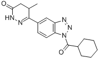 1H-Benzotriazole, 1-(cyclohexylcarbonyl)-5-(1,4,5,6-tetrahydro-4-methy l-6-oxo-3-pyridazinyl)- Struktur