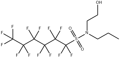 tridecafluoro-N-(2-hydroxyethyl)-N-propylhexanesulphonamide Struktur