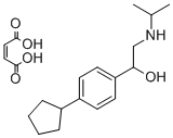 Benzenemethanol, 4-cyclopentyl-alpha-(((1-methylethyl)amino)methyl)-,  (Z)-2-butenedioate (1:1) Struktur