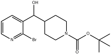 1-Boc-4-[(2-broMopyridin-3-yl)hydroxyMethyl]piperidine Struktur