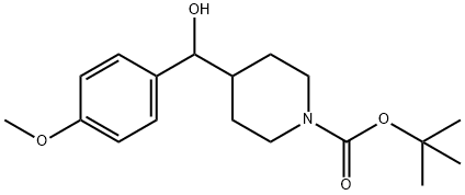 1-Boc-4-[hydroxy-(4-Methoxyphenyl)Methyl]piperidine Struktur