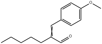 2-[(4-methoxyphenyl)methylene]heptan-1-al Struktur