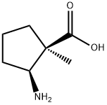 Cyclopentanecarboxylic acid, 2-amino-1-methyl-, cis- (9CI) Struktur