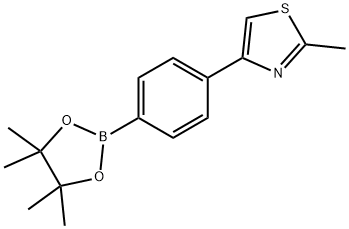 2-METHYL-4-[4-(4,4,5,5-TETRAMETHYL-1,3,2-DIOXABOROLAN-2-YL)PHENYL]-1,3-THIAZOLE Structure