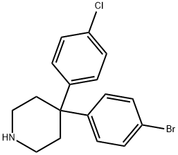 4-(4-BROMOPHENYL)-4-(4-CHLOROPHENYL)PIPERIDINE Struktur