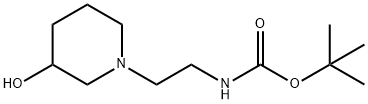 CARBAMIC ACID, [2-(3-HYDROXY-1-PIPERIDINYL)ETHYL]-, T-BUTYL ESTER Struktur