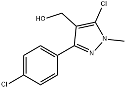 5-CHLORO-3-(4-CHLOROPHENYL)-1-METHYL-1H-PYRAZOLE-4-METHANOL Struktur