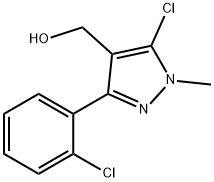 5-CHLORO-3-(2-CHLOROPHENYL)-1-METHYL-1H-PYRAZOLE-4-METHANOL Struktur