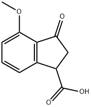 2,3-DIHYDRO-4-METHOXY-3-OXO-1H-INDENE-1-CARBOXYLIC ACID Struktur