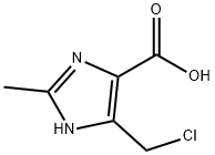 1H-Imidazole-4-carboxylic  acid,  5-(chloromethyl)-2-methyl- Struktur