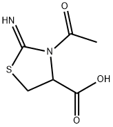 4-Thiazolidinecarboxylic  acid,  3-acetyl-2-imino- Struktur