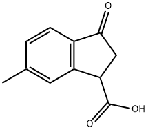 2,3-DIHYDRO-6-METHYL-3-OXO-1H-INDENE-1-CARBOXYLIC ACID Struktur