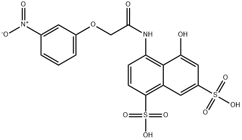 5-hydroxy-4-[[(3-nitrophenoxy)acetyl]amino]naphthalene-1,7-disulphonic acid Struktur