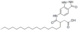 3-[[(2,3-dihydro-3-oxo-1H-indazol-6-yl)amino]carbonyl]nonadecan-1-oic acid Struktur