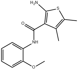 2-AMINO-N-(2-METHOXYPHENYL)-4,5-DIMETHYLTHIOPHENE-3-CARBOXAMIDE Struktur