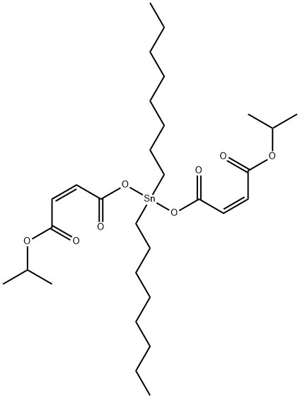 isopropyl (Z,Z)-2-methyl-9,9-dioctyl-4,7,11-trioxo-3,8,10-trioxa-9-stannatetradeca-5,12-dien-14-oate Struktur