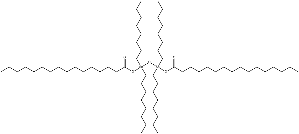 1,1,3,3-tetraoctyl-1,3-bis[(1-oxohexadecyl)oxy]distannoxane Struktur