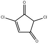 4-Cyclopentene-1,3-dione,  2,4-dichloro- Struktur