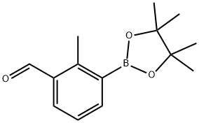 2-Methyl-3-(4,4,5,5-tetramethyl-1,3,2-dioxaborolan-2-yl)benzaldehyde Struktur