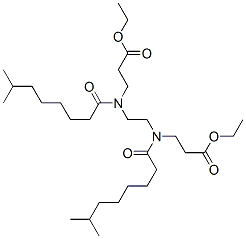 diethyl N,N'-ethane-1,2-diylbis[N-(1-oxoisononyl)-beta-alaninate] Struktur