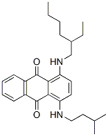 1-[(2-ethylhexyl)amino]-4-[(3-methylbutyl)amino]anthraquinone Struktur