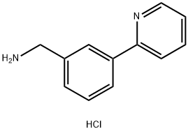 [3-(pyridin-2-yl)phenyl]MethanaMine Struktur