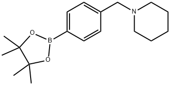 4-(PIPERIDIN-1-YLMETHYL)BENZENEBORONIC ACID, PINACOL ESTER 97%2-[4-(4,4,5,5-TETRAMETHYL-1,3,2-DIOXABOROLAN-2-YL)BENZYL]-1,2-OXAZINANE Struktur