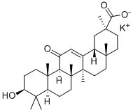 18BETA-GLYCYRRHETINIC ACID POTASSIUM SALT Struktur