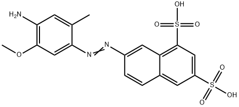 7-[(4-amino-5-methoxy-2-methylphenyl)azo]naphthalene-1,3-disulphonic acid  Struktur