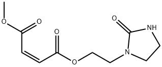 2-Butenedioic acid (2Z)-, methyl 2-(2-oxo-1-imidazolidinyl)ethyl ester Struktur