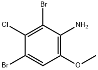 3-Chloro-2,4-dibromo-6-methoxyaniline Struktur