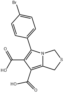 5-(4-bromophenyl)-1H-pyrrolo[1,2-c][1,3]thiazole-6,7-dicarboxylic acid Struktur