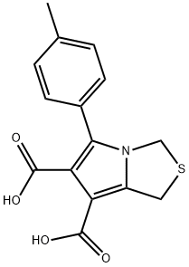 5-(4-methylphenyl)-1H-pyrrolo[1,2-c][1,3]thiazole-6,7-dicarboxylic acid Struktur