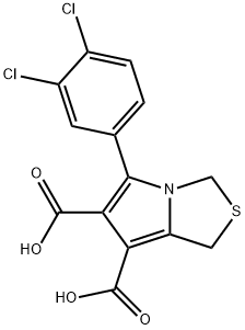 5-(3,4-dichlorophenyl)-1H-pyrrolo[1,2-c][1,3]thiazole-6,7-dicarboxylic acid Struktur