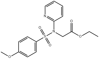 ethyl 2-[[(4-methoxyphenyl)sulfonyl](2-pyridinyl)amino]acetate Struktur