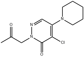 4-chloro-2-(2-oxopropyl)-5-piperidino-3(2H)-pyridazinone Struktur