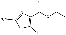 4-Thiazolecarboxylicacid,2-amino-5-iodo-,ethylester(9CI) Struktur