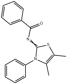 N-(4,5-DIMETHYL-3-PHENYL-3H-THIAZOL-2-YLIDENE)-BENZAMIDE Struktur