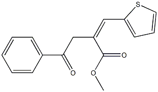 methyl (Z)-2-(2-oxo-2-phenylethyl)-3-(2-thienyl)-2-propenoate Struktur