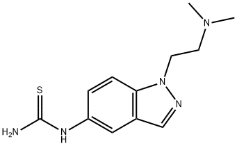 N-{1-[2-(dimethylamino)ethyl]-1H-indazol-5-yl}thiourea Struktur