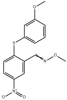 2-[(3-methoxyphenyl)sulfanyl]-5-nitrobenzenecarbaldehyde O-methyloxime Struktur