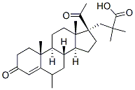 6-methylprogesteron-17-pivalate Struktur