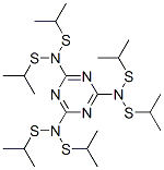 2,4,6-Tris[N,N-bis(isopropylthio)amino]-1,3,5-triazine Struktur